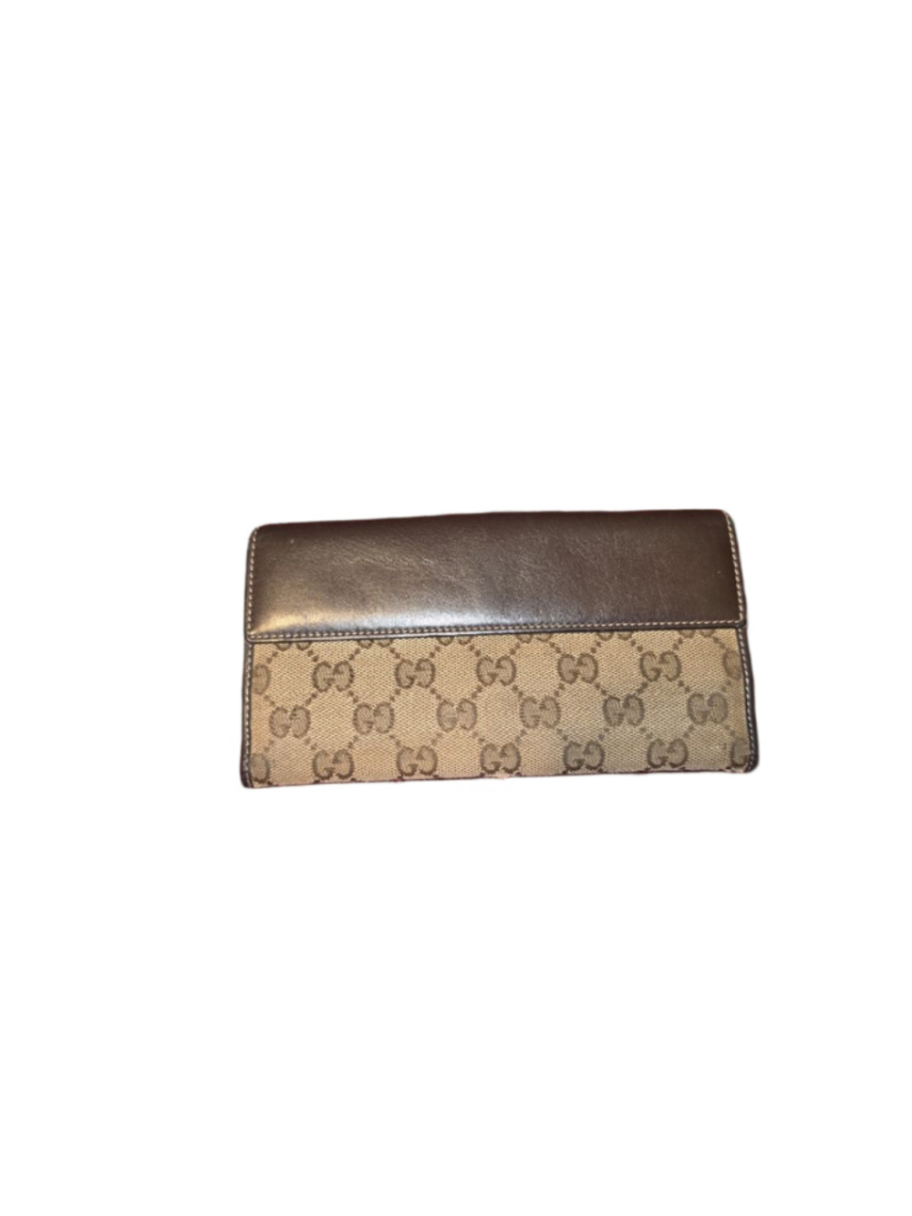 Women's Gucci GG Canvas Heart Snap Wallet in Brown and Beige, One Size - Picture 2 of 8